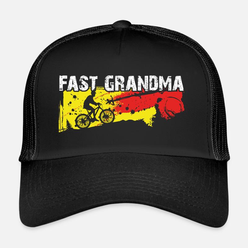Grand-mère rapide sur le vélo Casquette trucker 