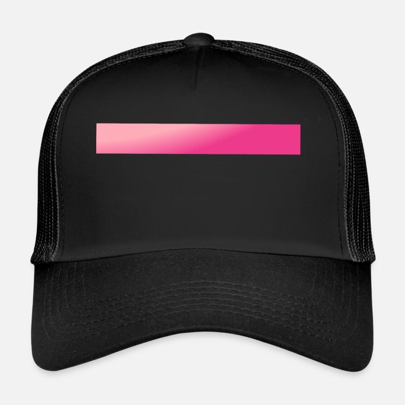 Pink Gradient Bars Trucker Cap