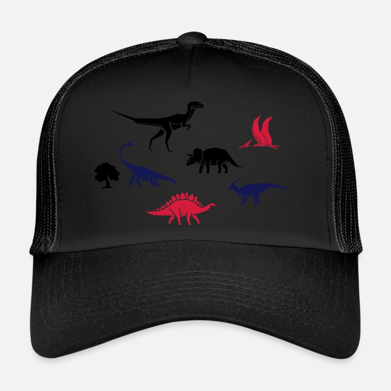 Dinosaurs for children - Trucker Cap - black/black