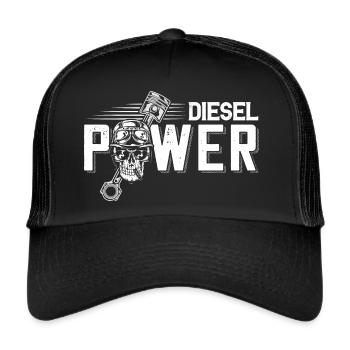 motor 01 tuning diesel v8 nitro power trucker - Trucker Cap - Schwarz/Schwarz - Vorne