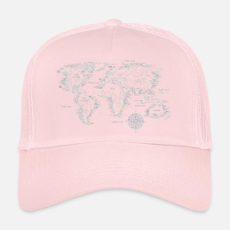 World Map Vintage Trucker Cap