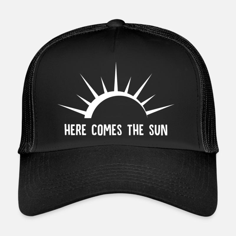 Hier kommt die Sonne - Trucker Cap - Schwarz/Schwarz