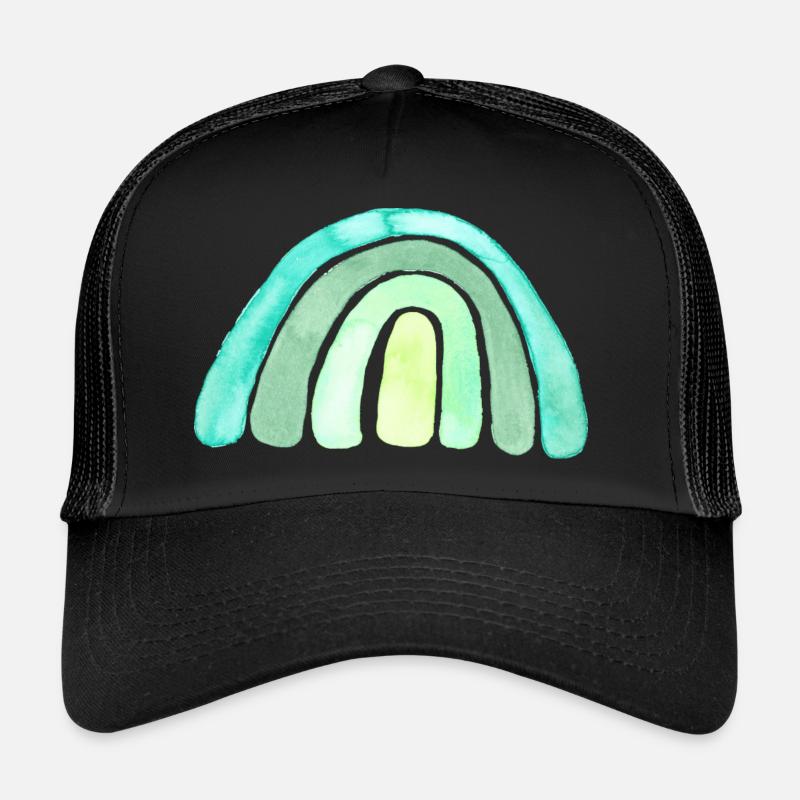 Regenbogen Grüntöne Trucker Cap