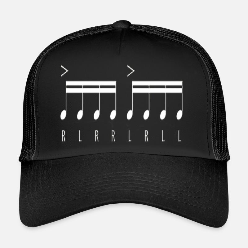 Paradiddle Drumming Drummer - Trucker Cap - black/black