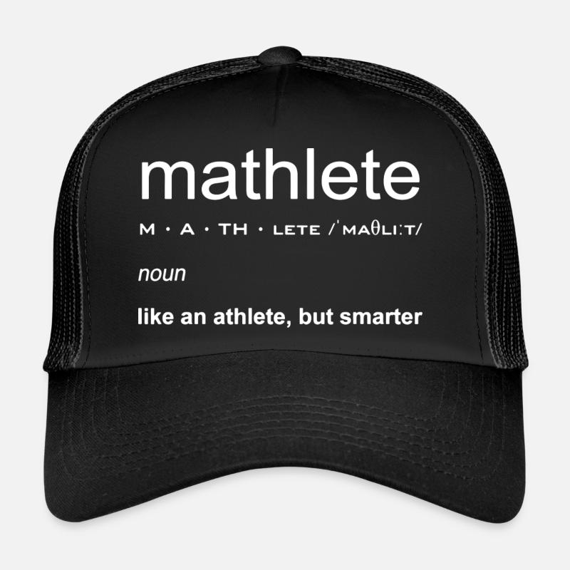 Mathlete Definition Funny Math Nerd - Trucker Cap - black/black