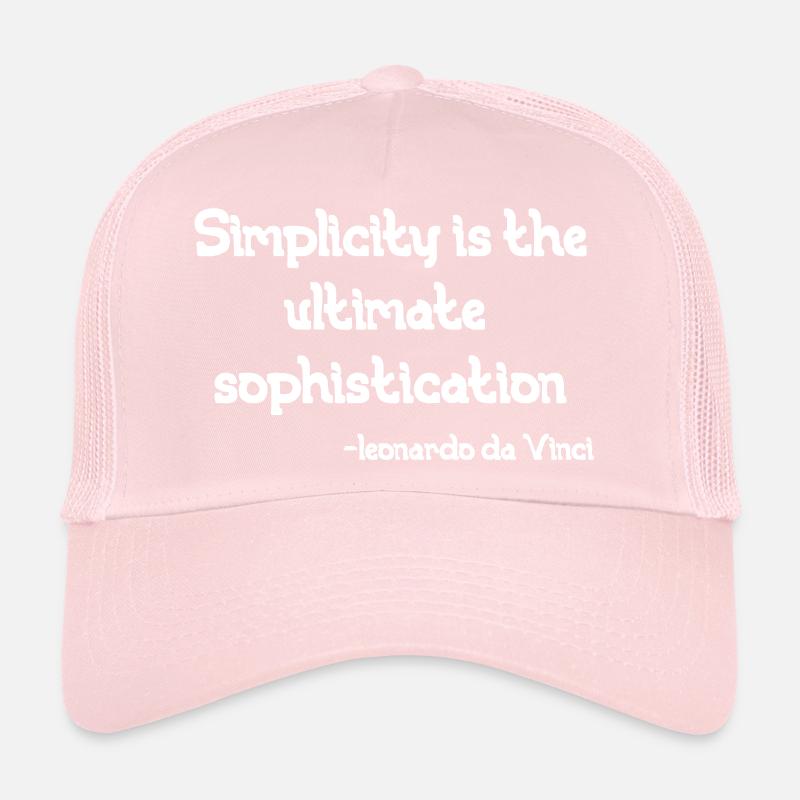 Leonardo Da Vinci Einfachheit ist der ultimative Soph Trucker Cap
