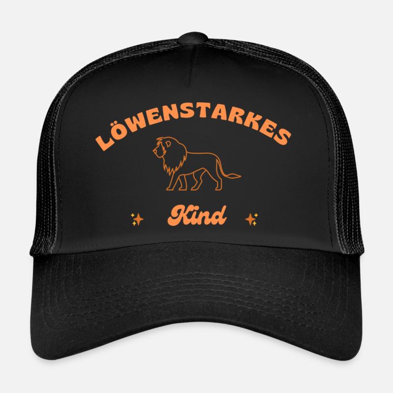 Löwenstarkes Kind - Trucker Cap - Schwarz/Schwarz