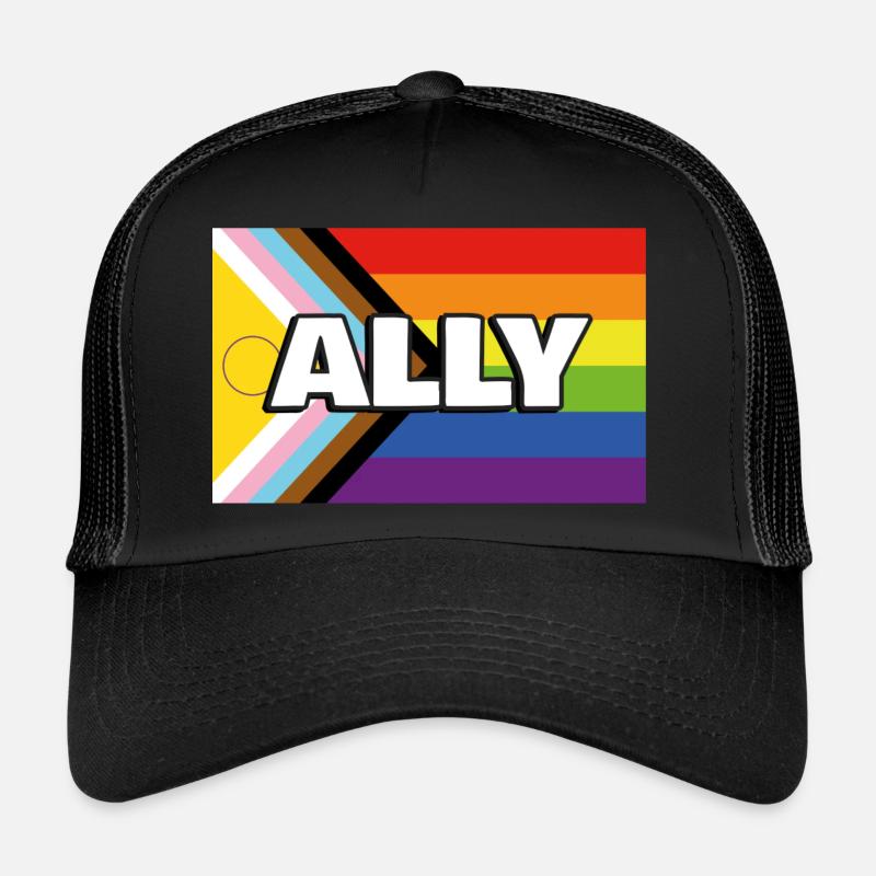 Pride Ally Inclusive Pride Progress Flag Casquette trucker 