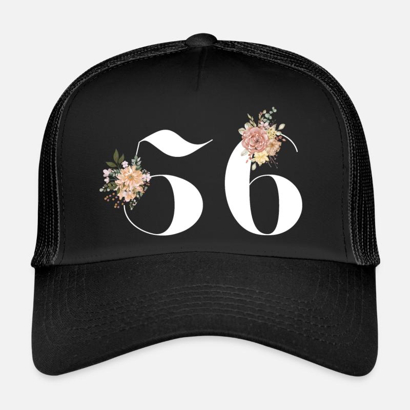56e anniversaire fleuris (Cadeau de 56 ans) Casquette trucker 