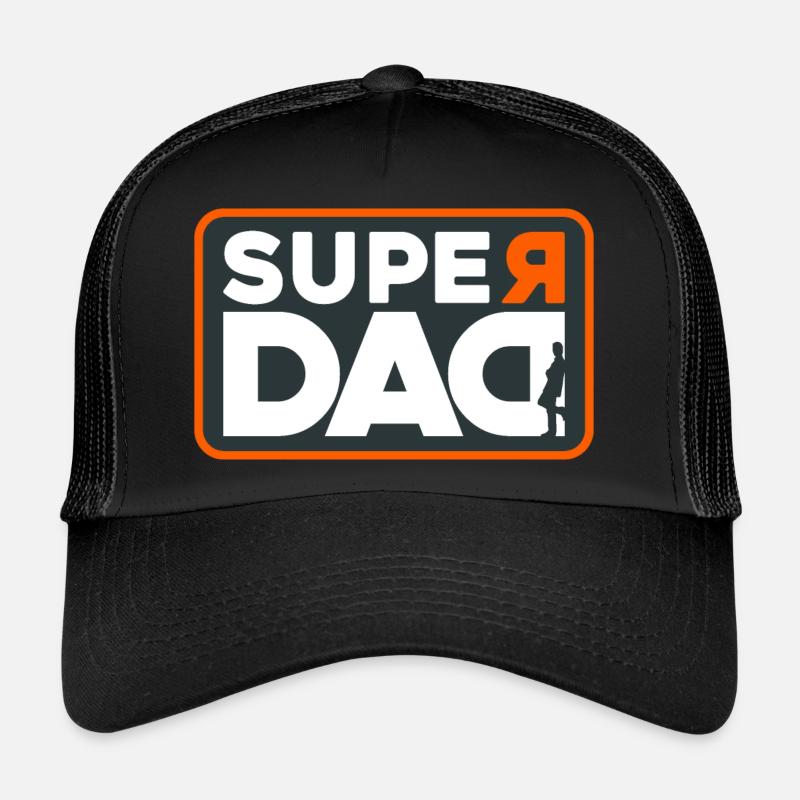 SUPER DAD - Trucker Cap - black/black