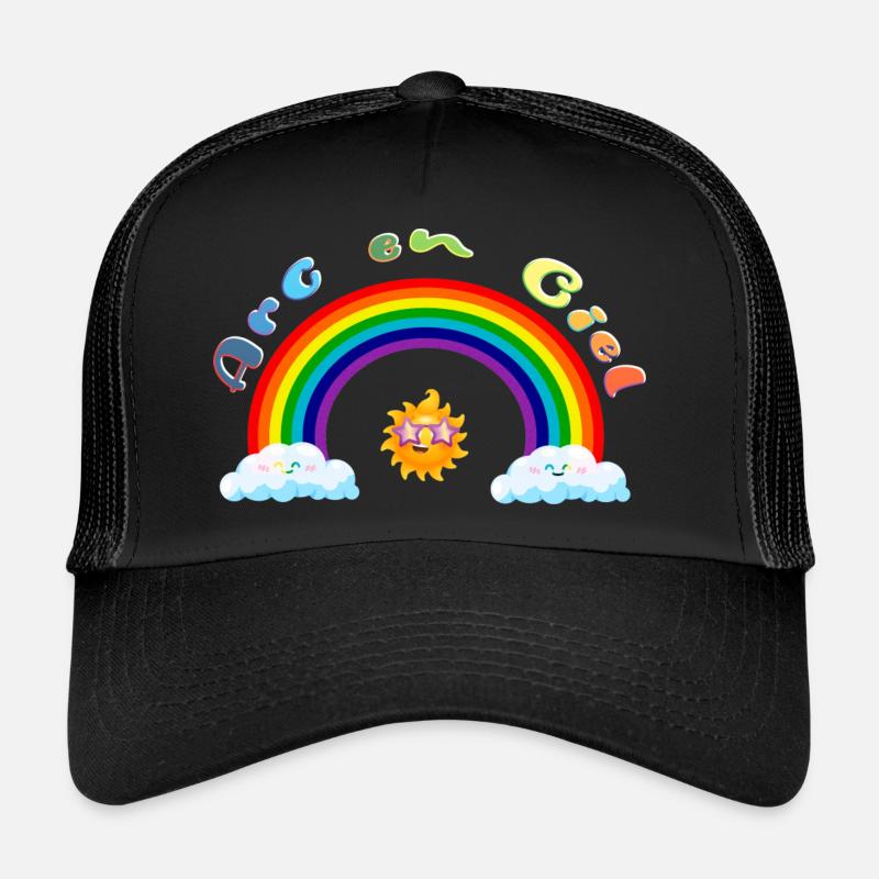 Arc en ciel autour du soleil - Casquette trucker  - noir/noir
