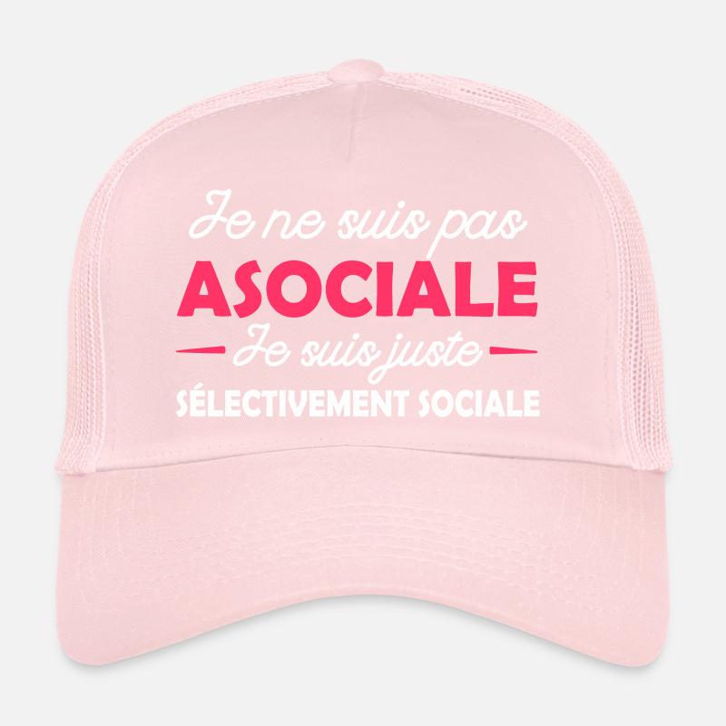 pas asociale juste sélectivement sociale Casquette trucker 