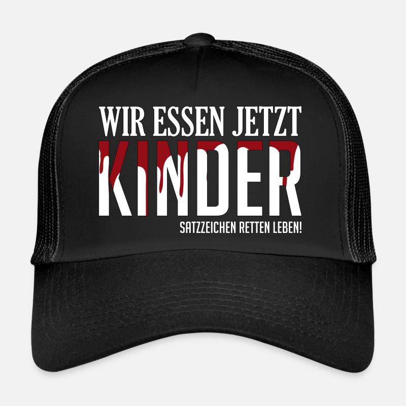 Deutsch Witz Lehrer Satzzeichen Geschenk - Trucker Cap - Schwarz/Schwarz