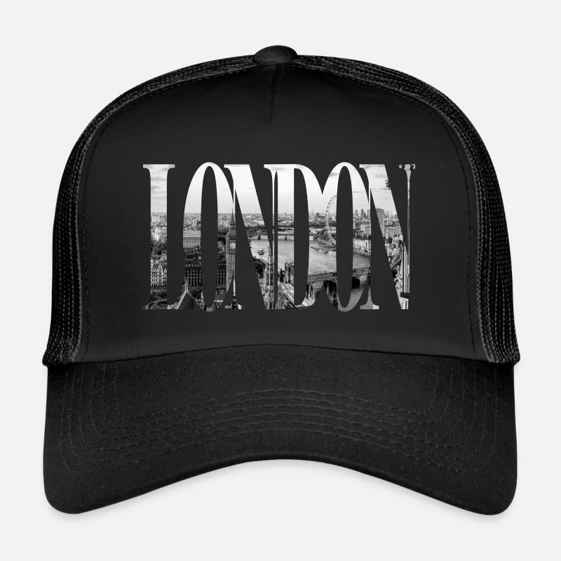 London - Trucker Cap - Schwarz/Schwarz