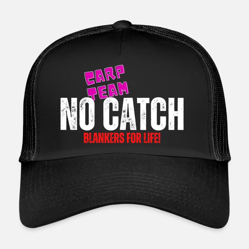 Équipe de carpes NO CATCH - Casquette trucker  - noir/noir