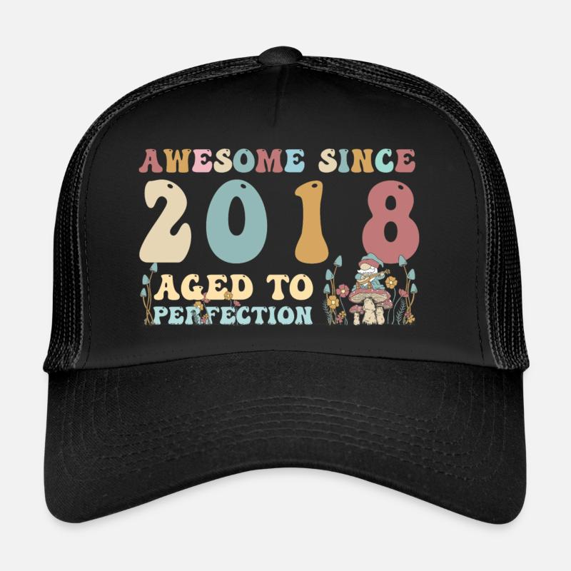 Awesome since 2018 - 5th Birthday - 2023 Groovy Trucker Cap