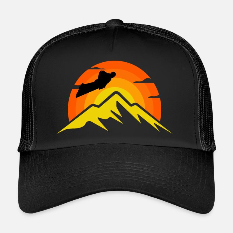 Wingsuit fliegen Base Jumping Skydiving Retro Trucker Cap