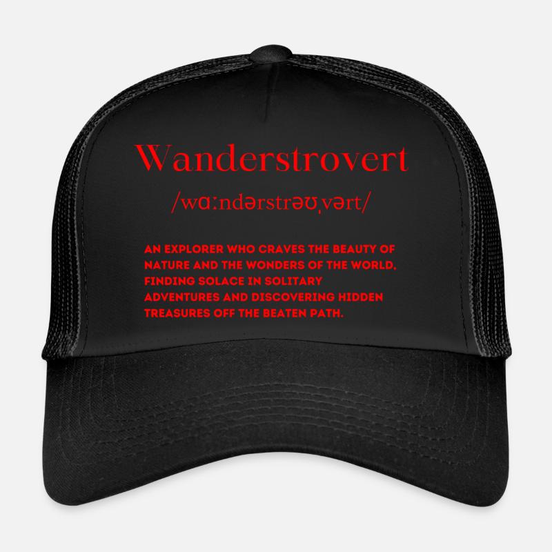 Wanderstrovert Définition randonnée introvertie Casquette trucker 