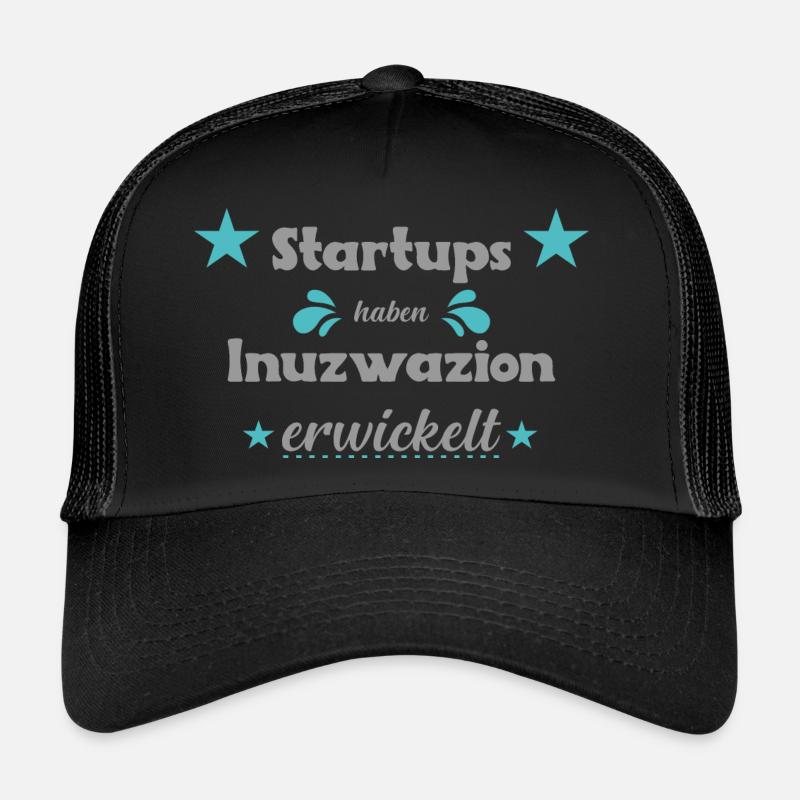 Politik, Spruch - Trucker Cap - Schwarz/Schwarz