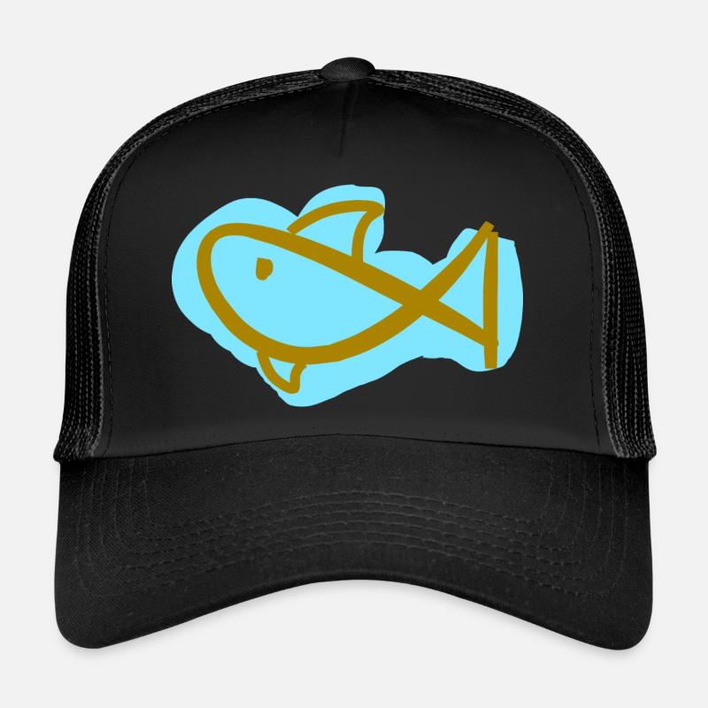 Kleiner stilisierter Hai Trucker Cap