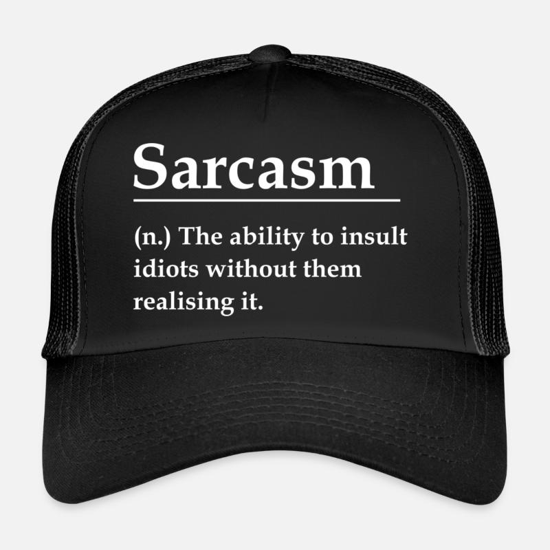 Sarkasmus - Trucker Cap - Schwarz/Schwarz