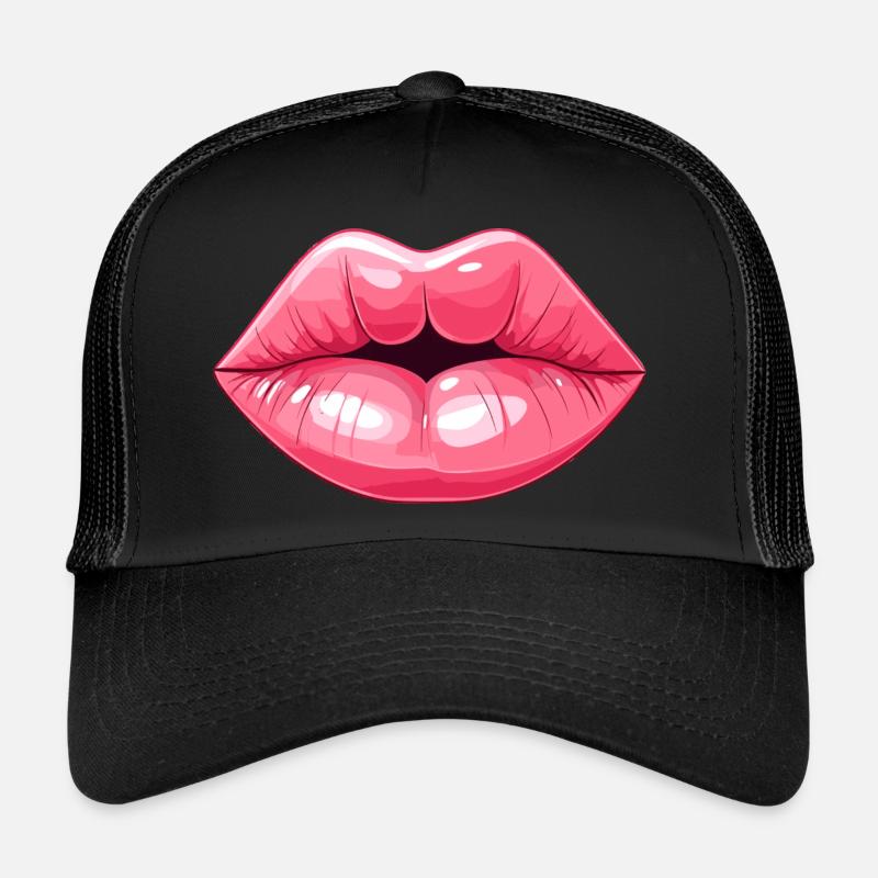 Kissing lips Trucker Cap
