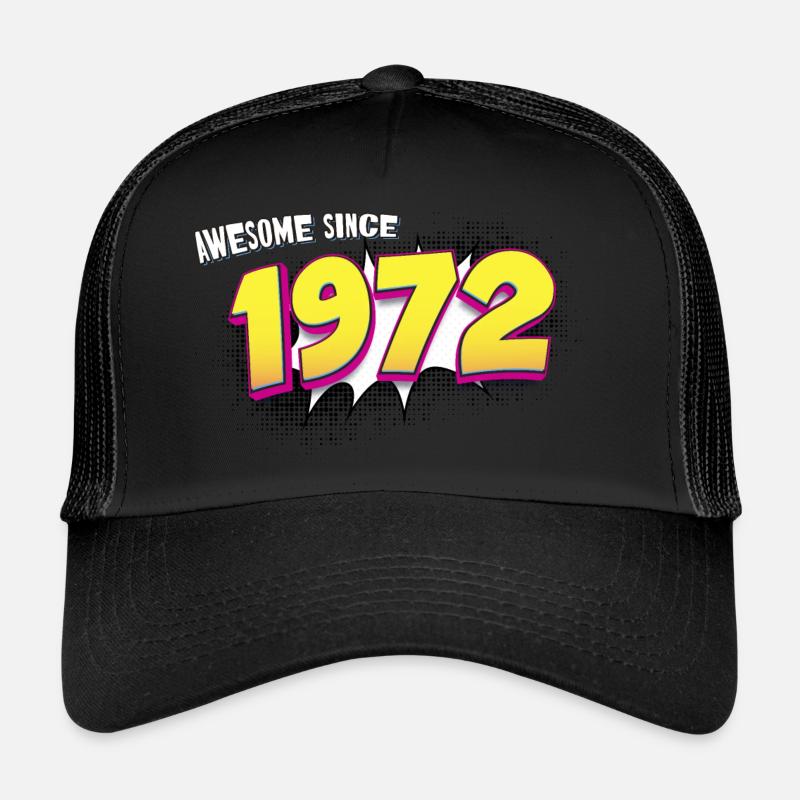 Retro 51st birthday in Pop Art Comic Book Style Trucker Cap