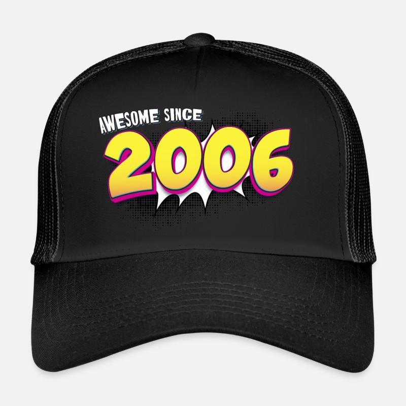 Retro 17. Geburtstag im Pop Art Comic Stil - Trucker Cap - Schwarz/Schwarz
