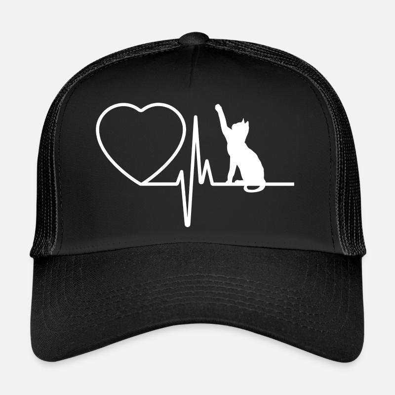 Herzschlag der Katze Trucker Cap