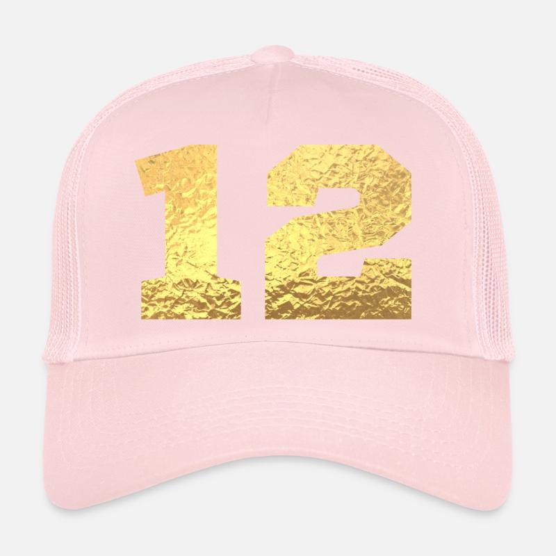 Numéro 12 paillettes doré - 12e anniversaire Casquette trucker 