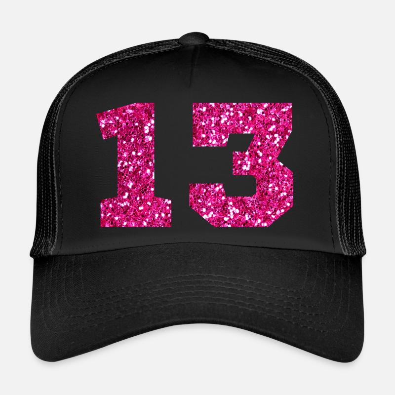Nummer 13 Pink Glitter - 13. Geburtstag Trucker Cap