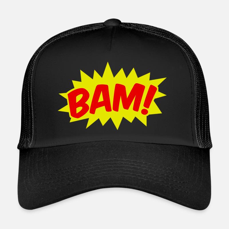 BAM Comic Sprechblase - Trucker Cap - Schwarz/Schwarz