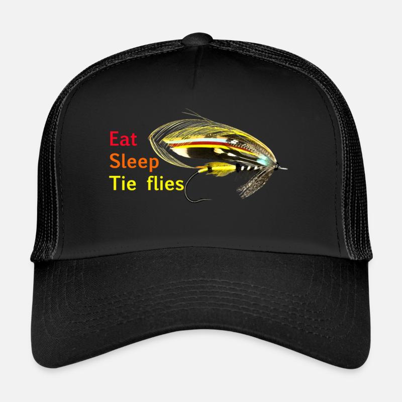 Essen Schlaf Krawatte Fliegen Jock Scott - Trucker Cap - Schwarz/Schwarz