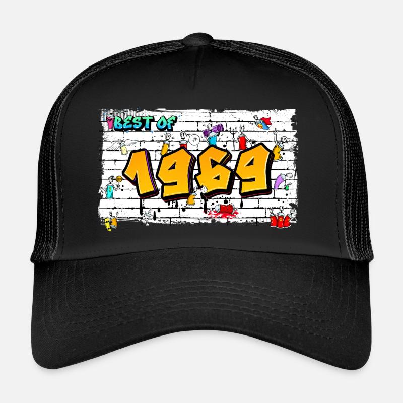 Retro vibes 1969 Graffiti – 56 ans d’audace Casquette trucker 