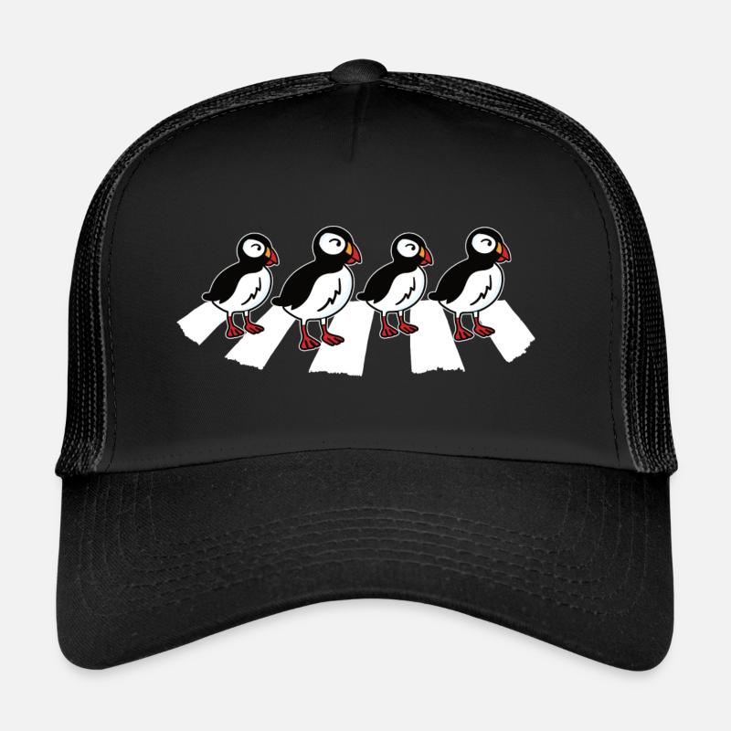 Papageitaucher Papageientaucher Puffin - Trucker Cap - Schwarz/Schwarz