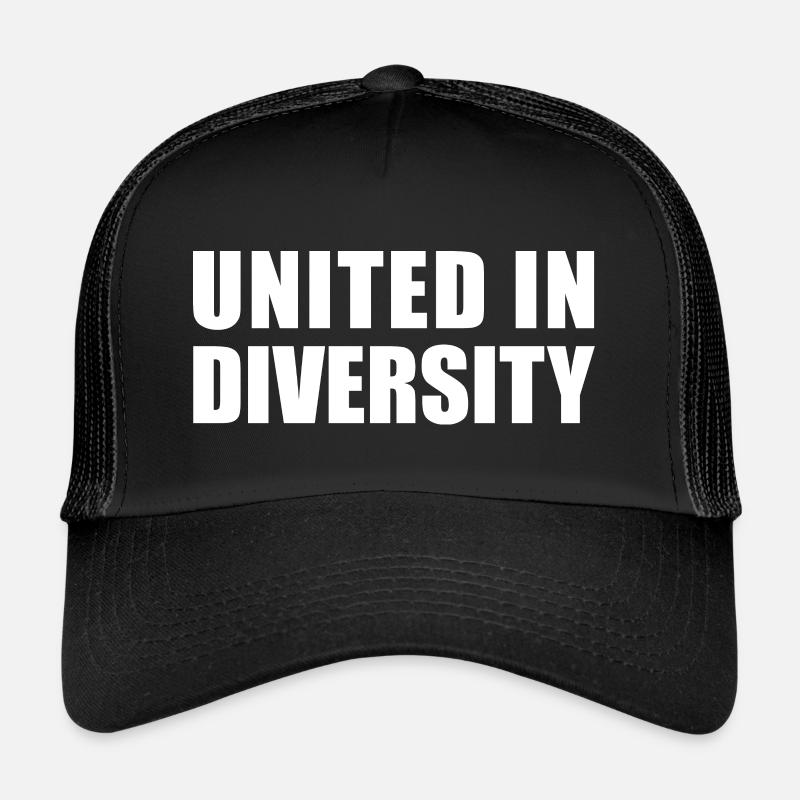 UNITED IN DIVERSITY SPRUCH GESCHENK PRIDE HUMANITY Trucker Cap