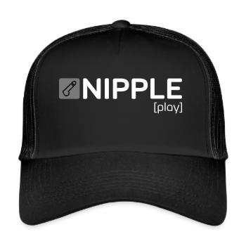 NIPPLE [play] - Trucker Cap - Schwarz/Schwarz - Vorne