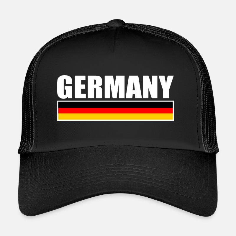 Deutschland - Trucker Cap - Schwarz/Schwarz