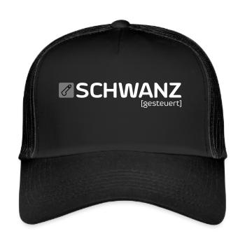 SCHWANZ [gesteuert] - Trucker Cap - Schwarz/Schwarz - Vorne