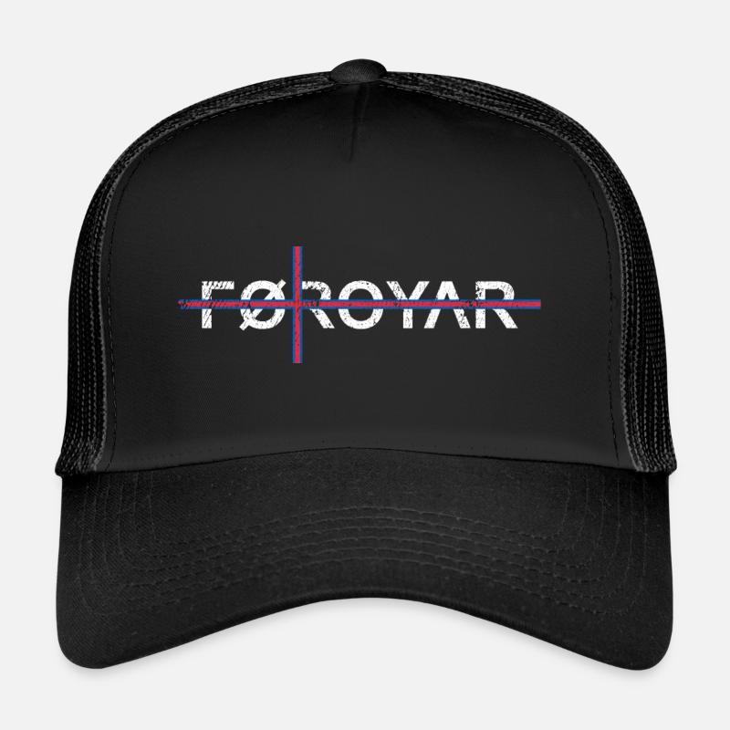 Drapeau Îles Féroé Foroyar Scandinavie Casquette trucker 
