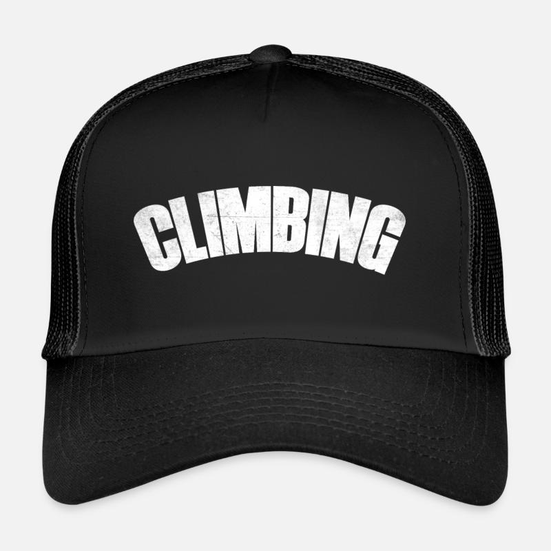 Climbing Schriftzug Kletterer Bouldern Klettern - Trucker Cap - Schwarz/Schwarz