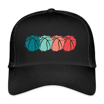 Basketball Player Balls Basketball Player Basketball - Trucker Cap - black/black - Front