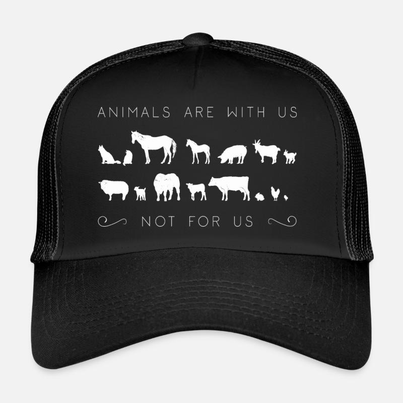 Tier Tierschutz Tierliebe Tierfreund Geschenk - Trucker Cap - Schwarz/Schwarz