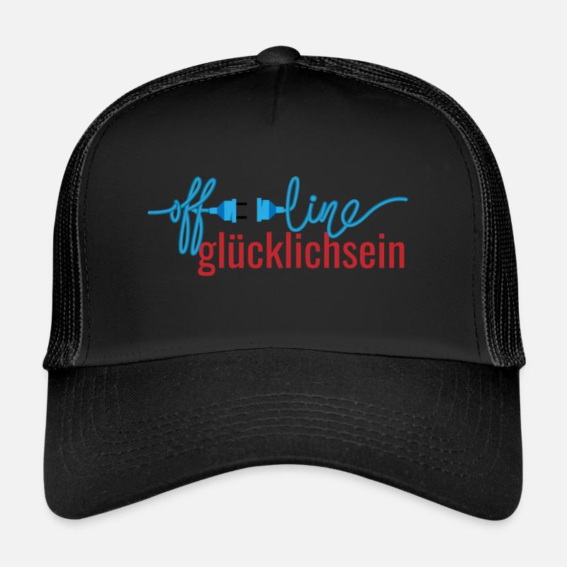 offline glücklichsein - Trucker Cap - Schwarz/Schwarz