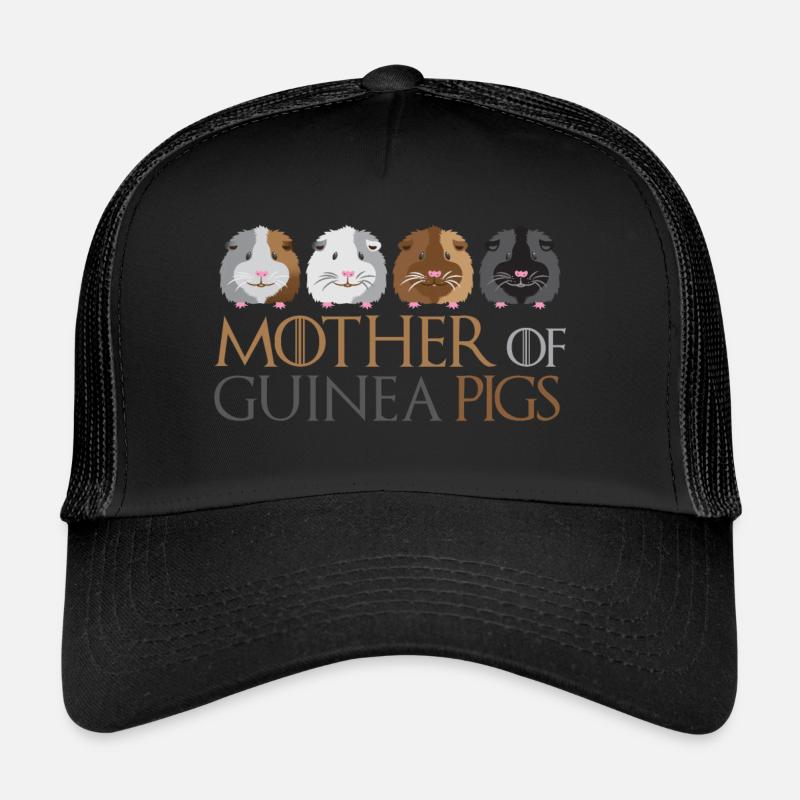 Mutter von Meerschweinchen - Trucker Cap - Schwarz/Schwarz