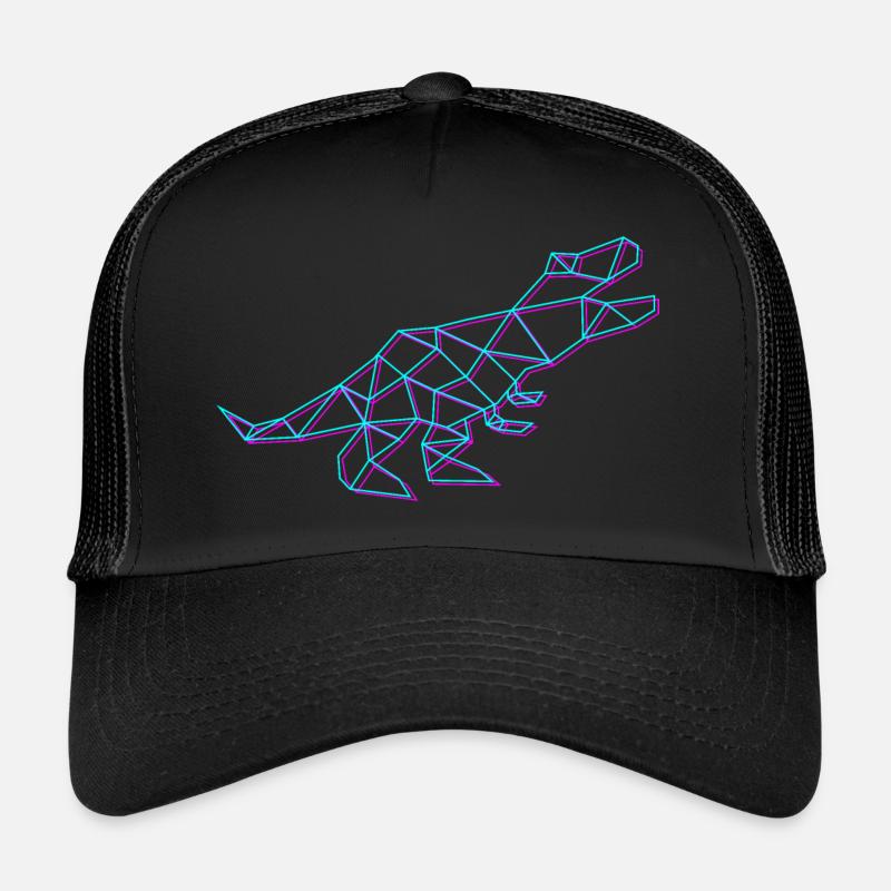 Neon rex - Casquette trucker  - noir/noir