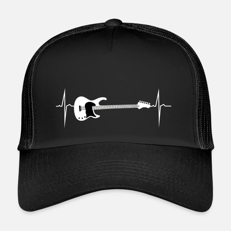 heartbeat e guitar Trucker Cap