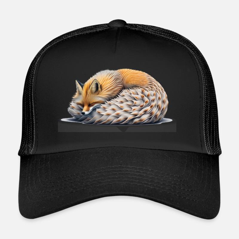 fox1 - Trucker Cap - Schwarz/Schwarz