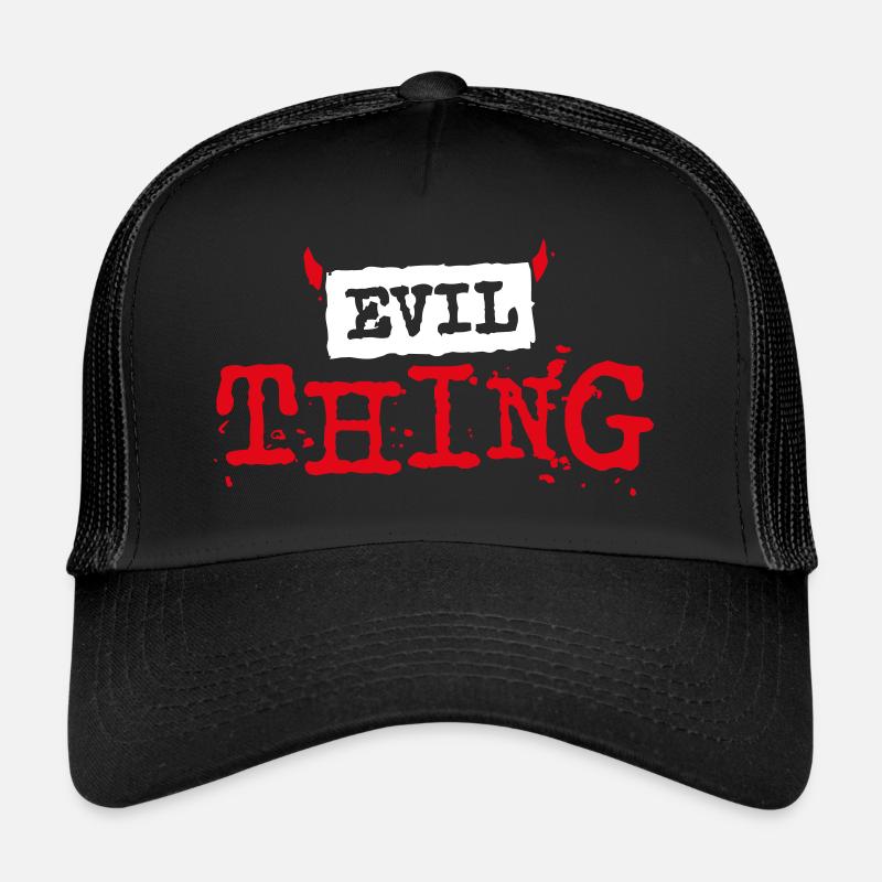 Evil Thing - Trucker Cap - Schwarz/Schwarz