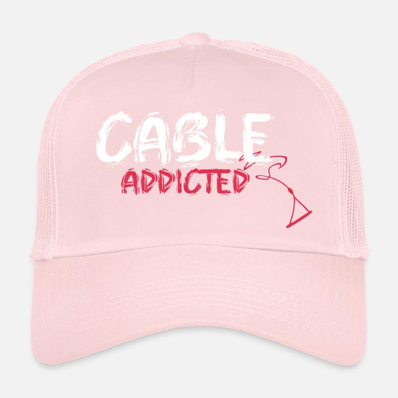 cable addicted wakeboard motif gift boot wake Trucker Cap